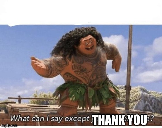 What can I say except you're welcome? | THANK YOU | image tagged in what can i say except you're welcome | made w/ Imgflip meme maker