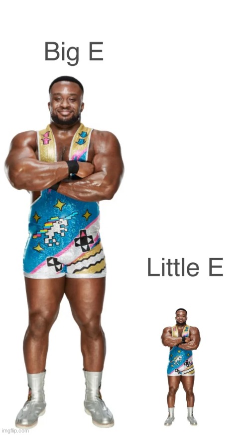 Johnny Knoxville was the first person to state the "Little E" joke | image tagged in memes,wwe,big e,the new day | made w/ Imgflip meme maker