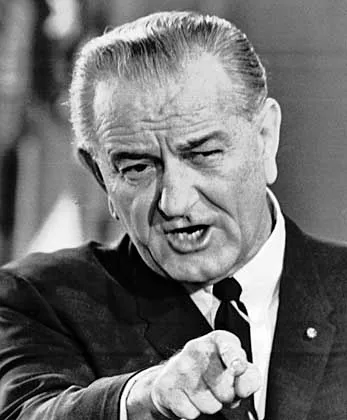 High Quality Lyndon B Johnson pointing Blank Meme Template