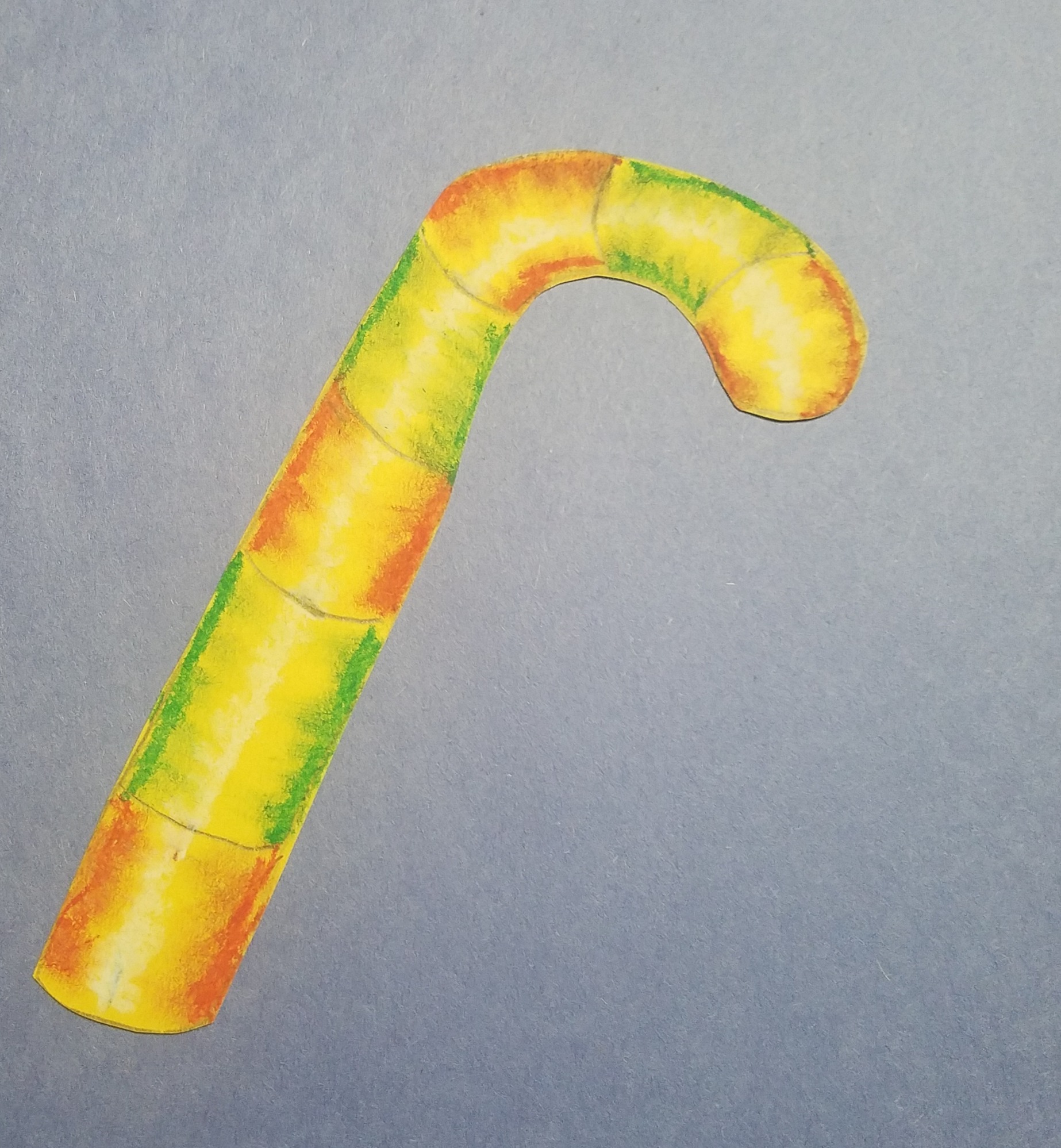 High Quality old candy cane drawing(with pastells) Blank Meme Template