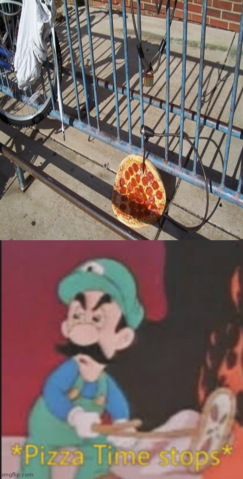 Pizza as a replacement for bike | image tagged in pizza time stops,pepperoni pizza,funny,memes,you had one job,you had one job just the one | made w/ Imgflip meme maker