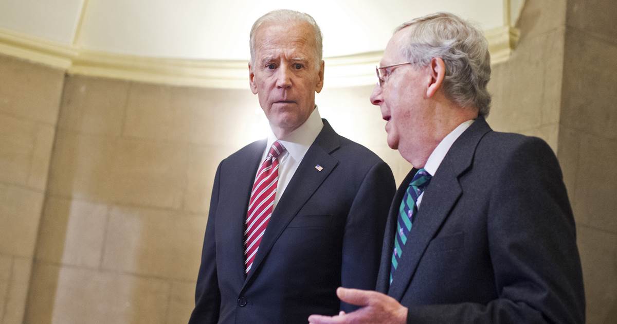 Biden And McConnell Blank Meme Template