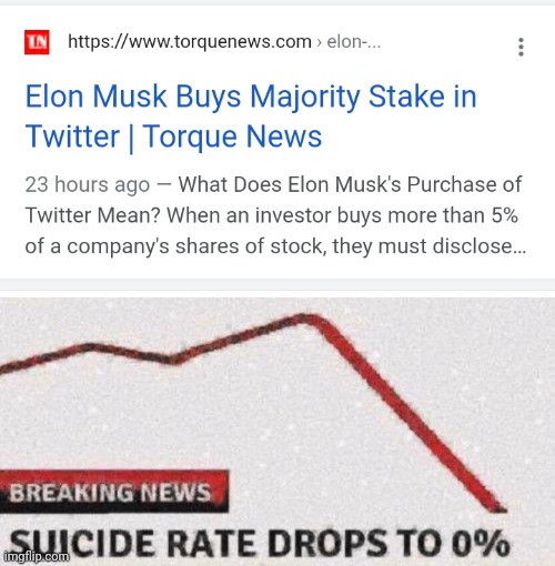 image tagged in suicide rates drop,elon musk,twitter | made w/ Imgflip meme maker