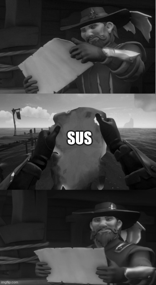 idc lol | SUS | image tagged in sea of thieves,sus | made w/ Imgflip meme maker
