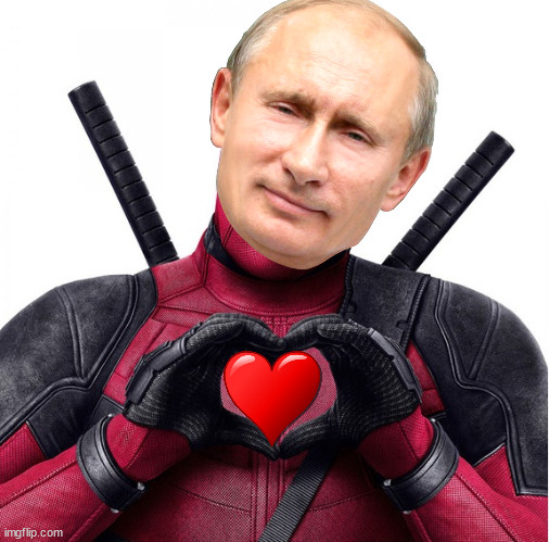 High Quality Putin Heart Hands Blank Meme Template