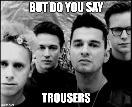 Trousers | BUT DO YOU SAY; TROUSERS | image tagged in depeche mode | made w/ Imgflip meme maker