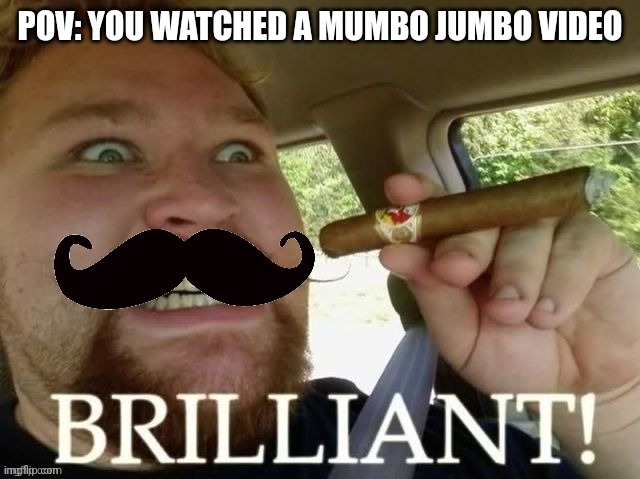 Smart smart smart smart smart | POV: YOU WATCHED A MUMBO JUMBO VIDEO | image tagged in brilliant | made w/ Imgflip meme maker