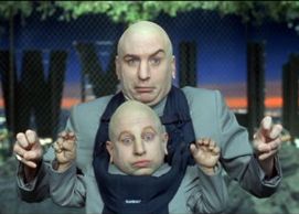 High Quality Dr Evil with Mini Me Blank Meme Template