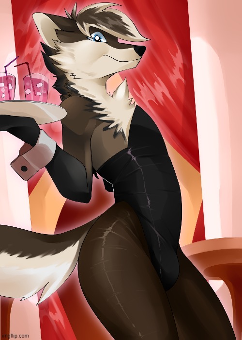 "Would you like anything else?" (By -SODA-) | image tagged in furry,femboy,cute,waitron | made w/ Imgflip meme maker