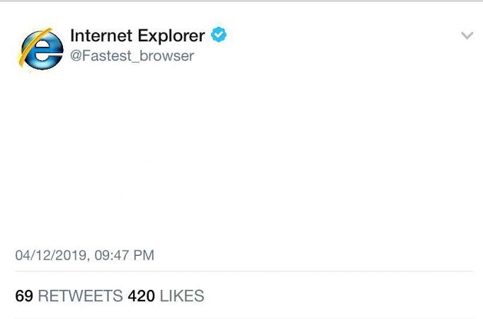 High Quality Internet Explorer twitter Blank Meme Template