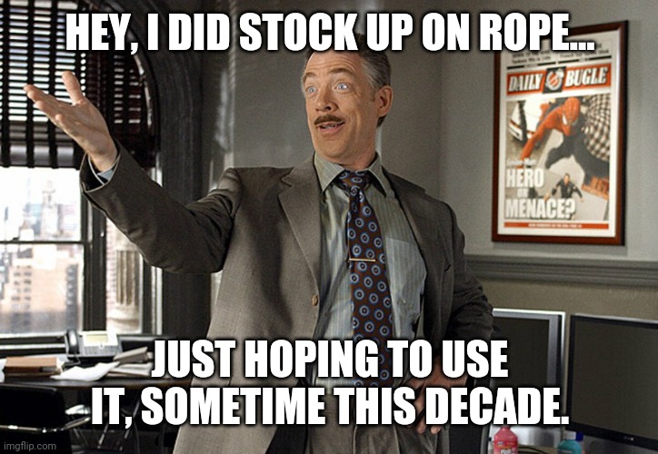 Make traitors hang again! | HEY, I DID STOCK UP ON ROPE... JUST HOPING TO USE IT, SOMETIME THIS DECADE. | image tagged in memes | made w/ Imgflip meme maker