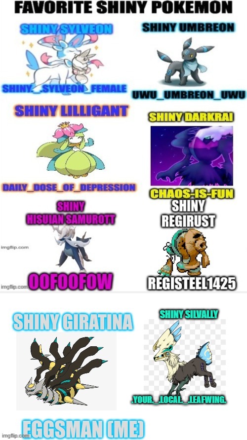 silvally | SHINY SILVALLY; .YOUR._.LOCAL._.LEAFWING. | image tagged in pokemon | made w/ Imgflip meme maker