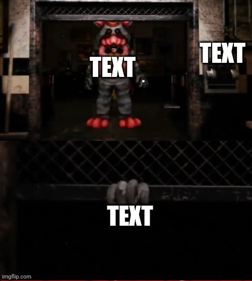 A chuck e cheese template you can use | TEXT; TEXT; TEXT | image tagged in chuck e cheese door,custom template | made w/ Imgflip meme maker