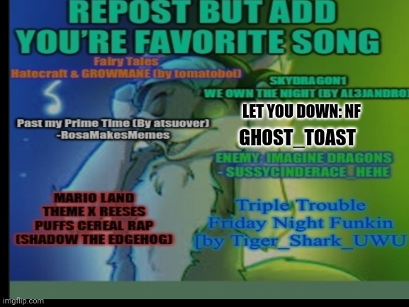 Ok, I'll do it too | LET YOU DOWN: NF; GHOST_TOAST | image tagged in furries | made w/ Imgflip meme maker