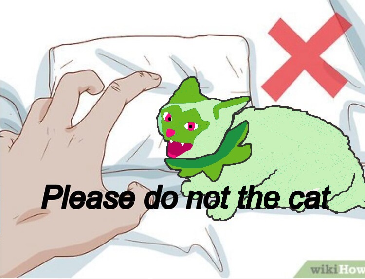 Please do not the cat but it's the gen 9 grass starter Blank Meme Template