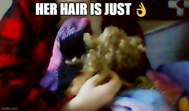 HER HAIR IS JUST 👌 | made w/ Imgflip meme maker