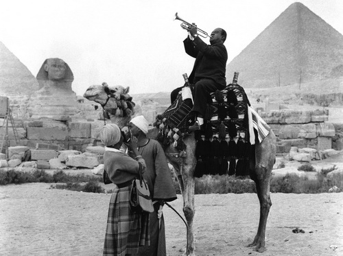 Louis Armstrong in Egypt Blank Meme Template