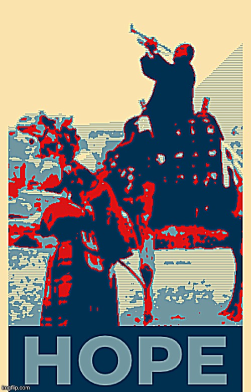 Jazzmen on camels as a system of government | image tagged in louis armstrong hope,louis armstrong,hope,jazzmen,on,camels | made w/ Imgflip meme maker