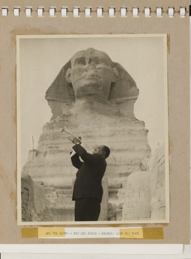 Louis Armstrong in Egypt Blank Meme Template