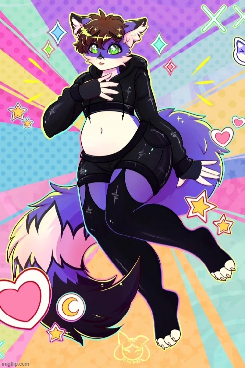 Thicc boi (By Pan Yart) | image tagged in cute,femboy,thicc,furry,latex,transgender | made w/ Imgflip meme maker