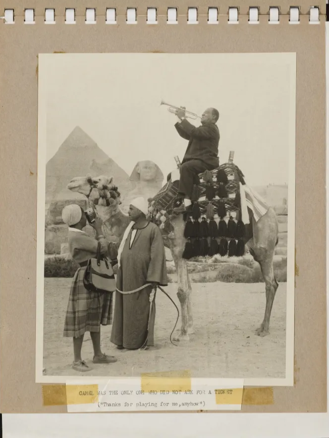 Louis Armstrong in Egypt Blank Meme Template
