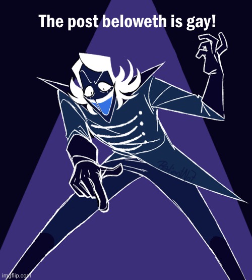 And poster | image tagged in the post beloweth is gay | made w/ Imgflip meme maker