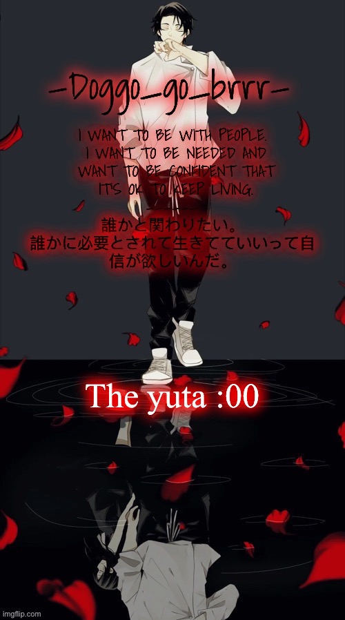 Doggo_go_brrr’s yuta jjk announcement temp :) | The yuta :00 | image tagged in doggo_go_brrr s yuta jjk announcement temp | made w/ Imgflip meme maker