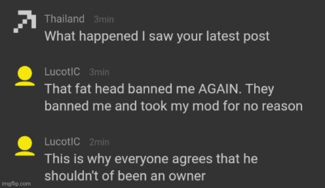 Stop banning him he did nothing wrong the second time | made w/ Imgflip meme maker