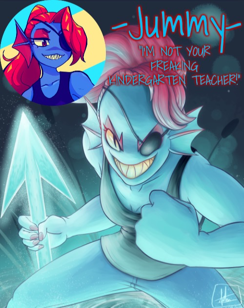 Jummy’s Undyne template Blank Meme Template