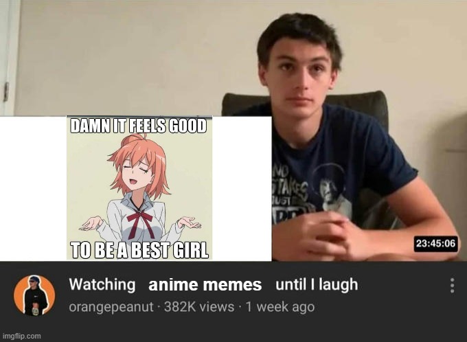 until i laugh | anime memes | image tagged in watching until i laugh | made w/ Imgflip meme maker