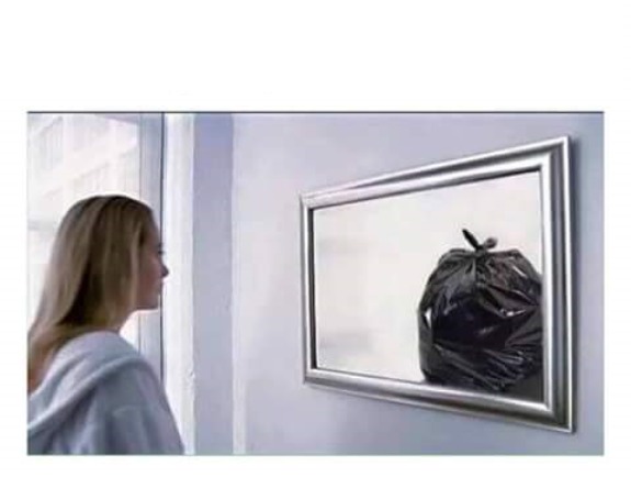 Trash in the mirror | image tagged in memes,no | made w/ Imgflip meme maker