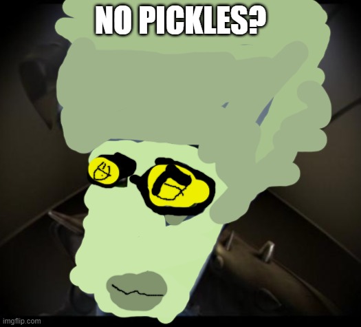 No Pickles? | NO PICKLES? | image tagged in no bitches | made w/ Imgflip meme maker