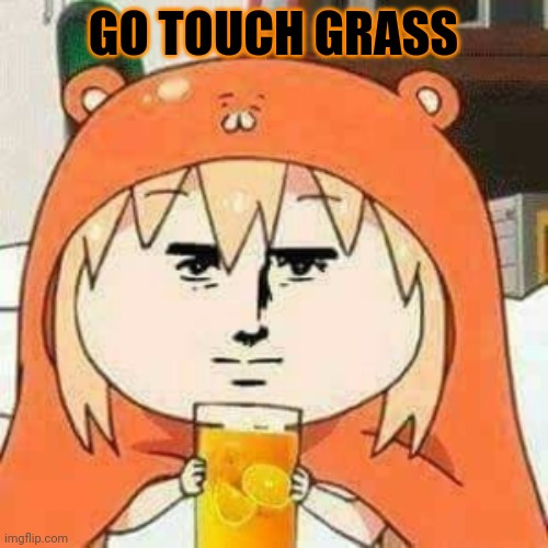 Wtf blaza | GO TOUCH GRASS | image tagged in wtf blaza | made w/ Imgflip meme maker