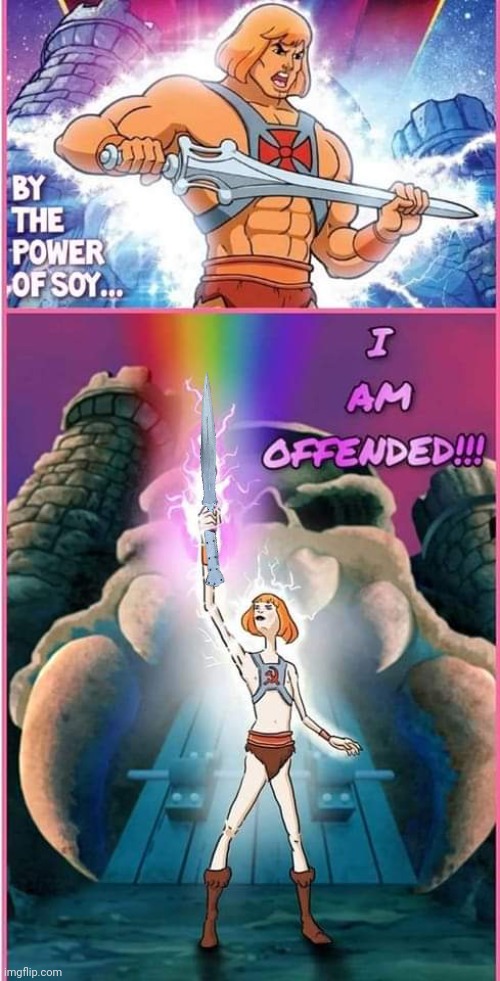 He-Man turns into Soy Boi | image tagged in he man | made w/ Imgflip meme maker
