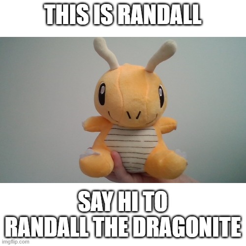 THIS IS RANDALL SAY HI TO RANDALL THE DRAGONITE | made w/ Imgflip meme maker