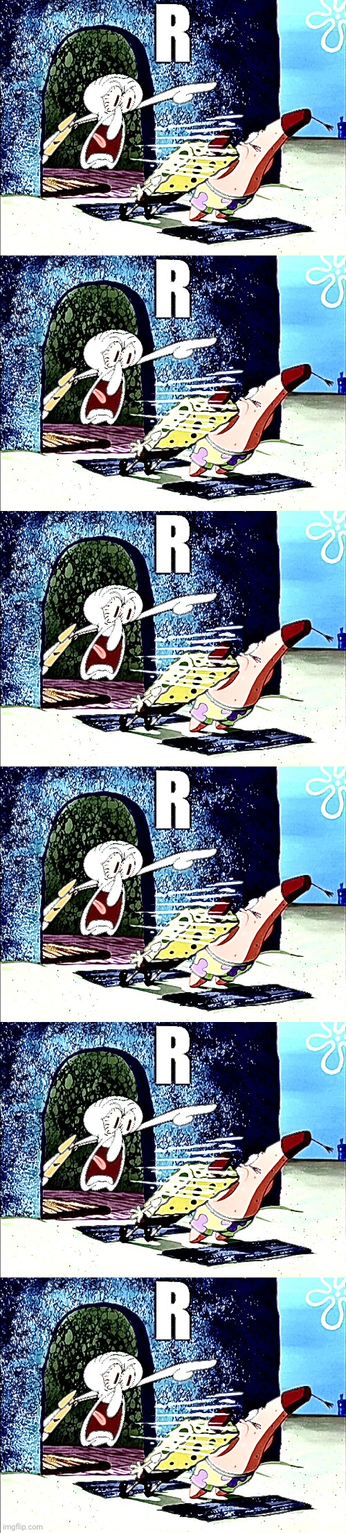 image tagged in squidward yells r | made w/ Imgflip meme maker