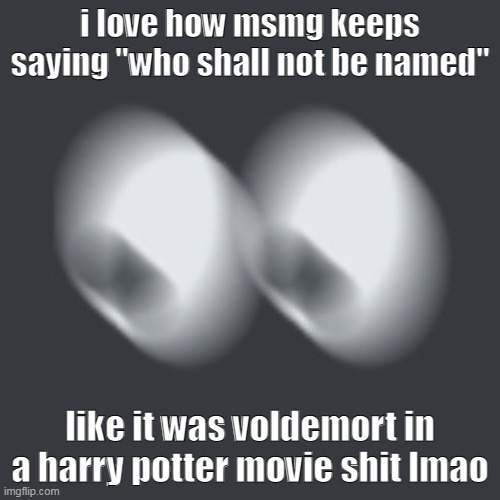 yes | i love how msmg keeps saying ''who shall not be named''; like it was voldemort in a harry potter movie shit lmao | image tagged in donald dont time me out pls | made w/ Imgflip meme maker