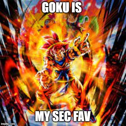 commment 17 | GOKU IS; MY SEC FAV | image tagged in anime | made w/ Imgflip meme maker