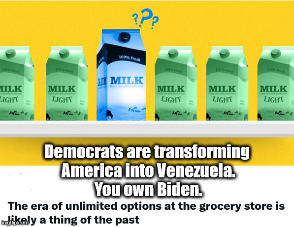 The Global Socialist show that never ends. It will go on and on as long as you allow it. | Democrats are transforming 
America into Venezuela.
You own Biden. | image tagged in memes,politics | made w/ Imgflip meme maker