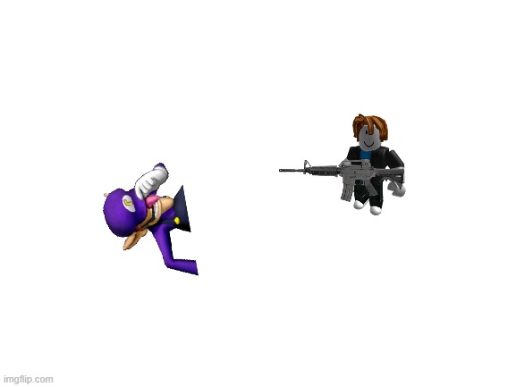 Waluigi dies to a Bacon Hair | image tagged in blank white template | made w/ Imgflip meme maker