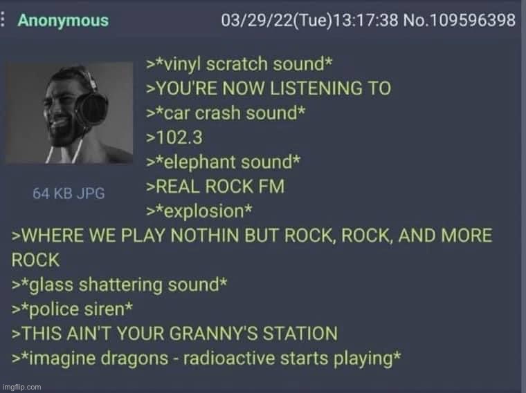 REAL ROCK FM | image tagged in real rock radio,radio,real,rock,fm,real rock fm | made w/ Imgflip meme maker