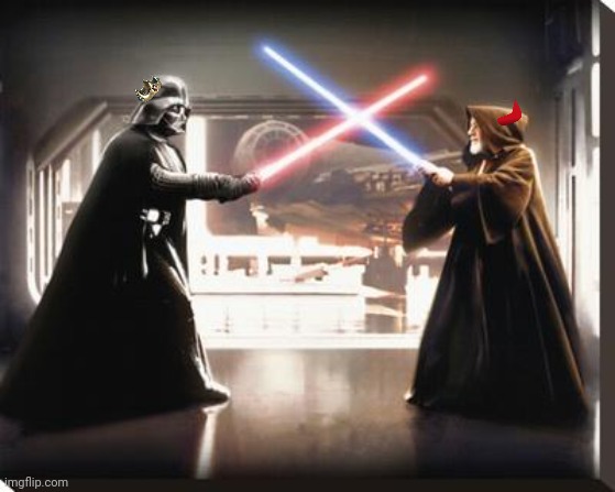 A new hope but SFG | image tagged in darth vader vs obi wan | made w/ Imgflip meme maker