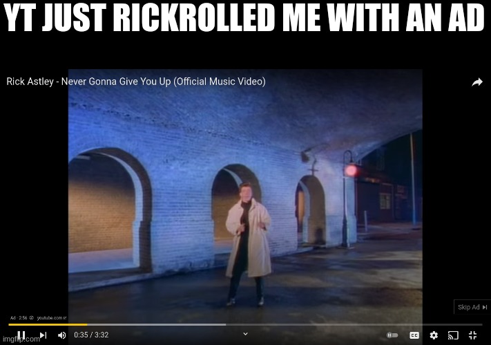 I thought of the fake Rickroll website thing but I can't come up with a  good title for this meme - Imgflip