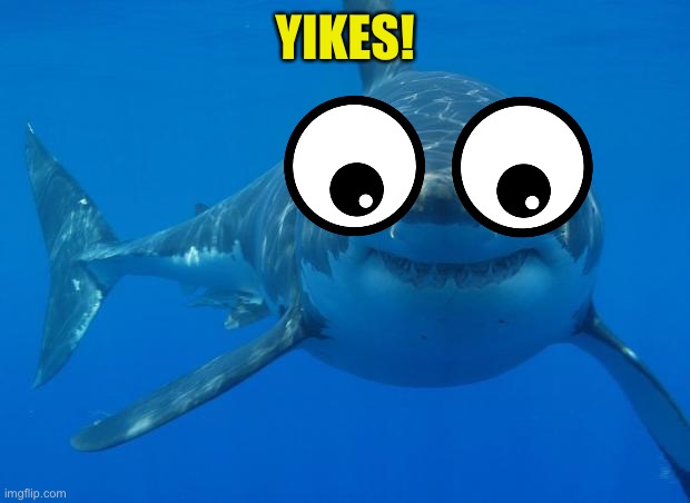 Straight White Shark | YIKES! | image tagged in straight white shark | made w/ Imgflip meme maker