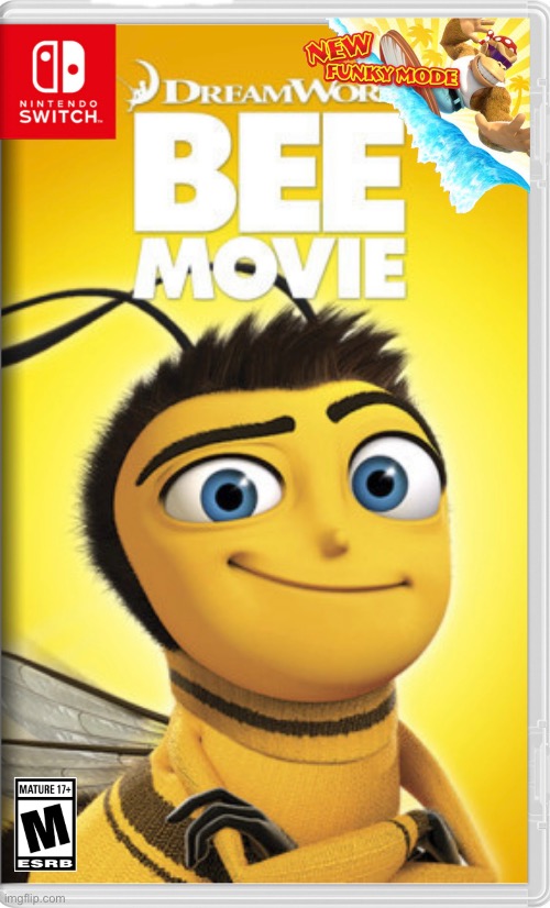 Bee Movie for Nintendo Switch | image tagged in nintendo switch,fake switch games,bee movie,ya like jazz | made w/ Imgflip meme maker