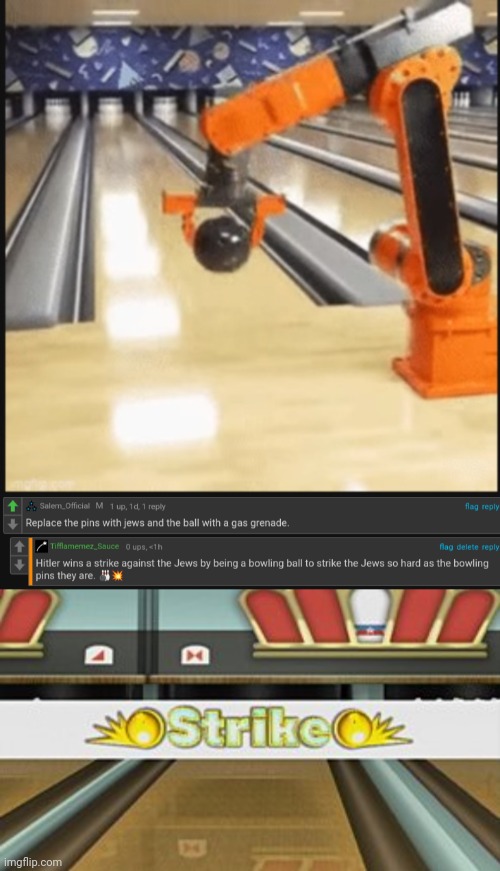 STRIKE | image tagged in wii sports resort strike,bowling,comment section,comments,comment,memes | made w/ Imgflip meme maker