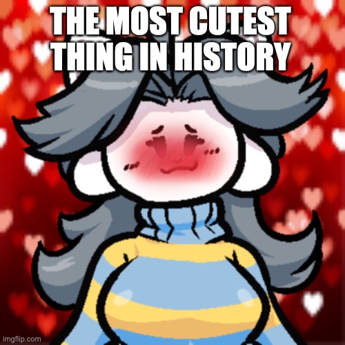 Temmie better than Isabel (change my mind) | THE MOST CUTEST THING IN HISTORY | image tagged in blush,milk,simp,waifu,rule 34 | made w/ Imgflip meme maker