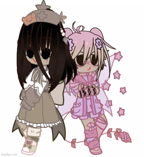 Flower (left) and Rosette (right) | image tagged in character,characters | made w/ Imgflip meme maker