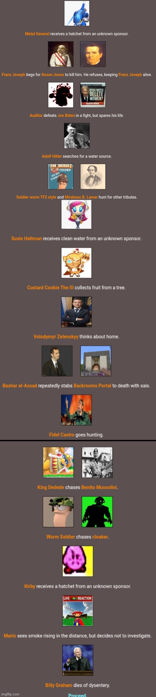 The Backrooms gets assaded, Volodymyr thinks about the people and Franz wishes he never was reincarnated | made w/ Imgflip meme maker