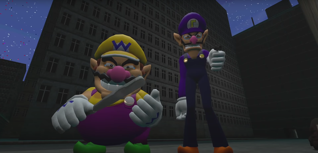 Wario and waluigi threaten Blank Meme Template